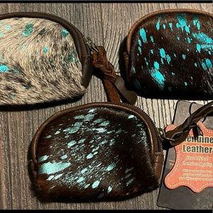🎄🎄 Stocking Stuffer 🎄🎄 💙Genuine Cowhide and Leather Pouch Coin💙